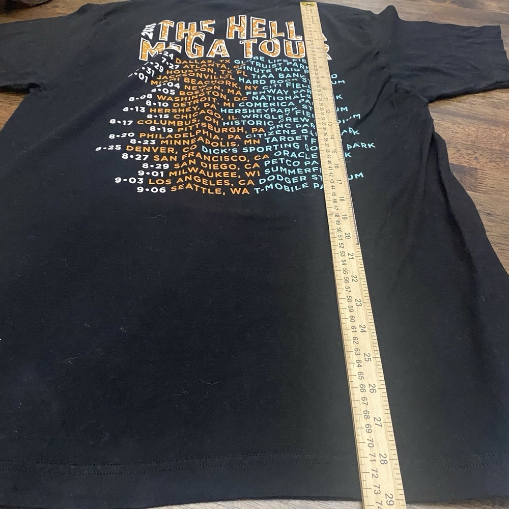 Green Day Fall Out Boy Weezer The Hella Mega Tour 2021 Size L  Black - Picture 6 of 7